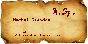 Mechel Szandra névjegykártya